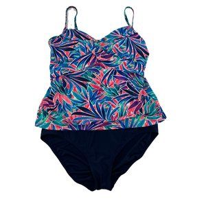 Christina Women's Tankini Set | 2 Pieces | Blue & Green | Various Sizes